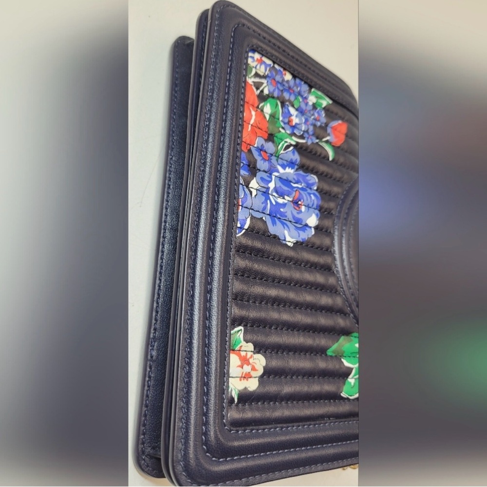 Tori Burch Floral Fleming Soft Leather Crossbody Bag - Picture 6 of 13